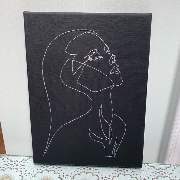 Hot Shower - Embroidered Canvas Wall Art - Picture 2 of 5